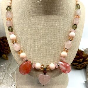 Vintage Ali-Khan Adjustable Gemstone Necklace with Sterling Silver Chain, 16-18"